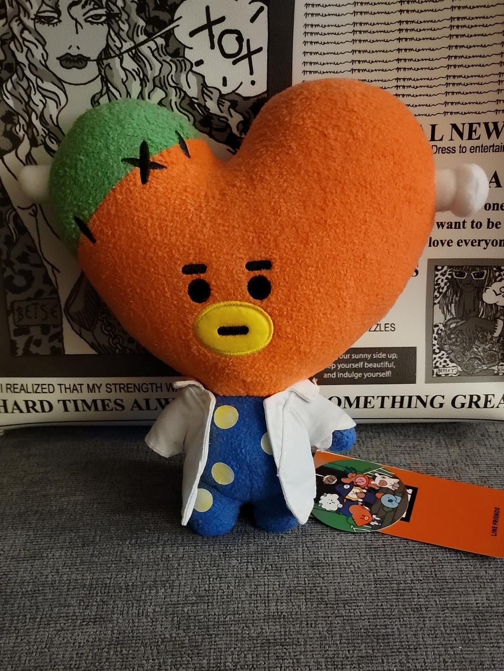 Authentic BT21 Tata Heart Plush Toy - HALLOWEEN EDITION 2019 NWT
